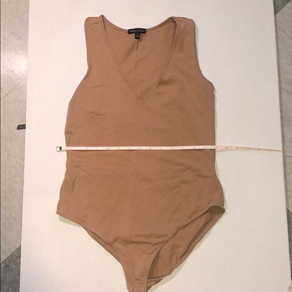 Nude v-neck tank bodysuit